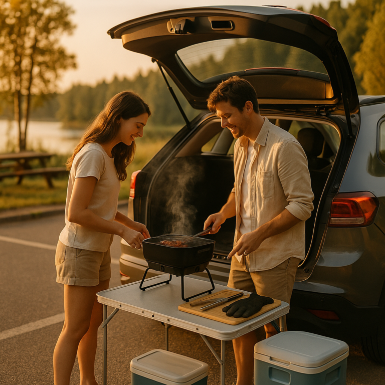 Grillstop på bilferien: sådan gør du det trygt